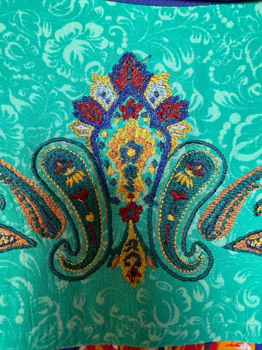 Soft Surroundings “Hermosa” Patchwork Floral Tunic Blouse Size Large - Picture 7 of 7
